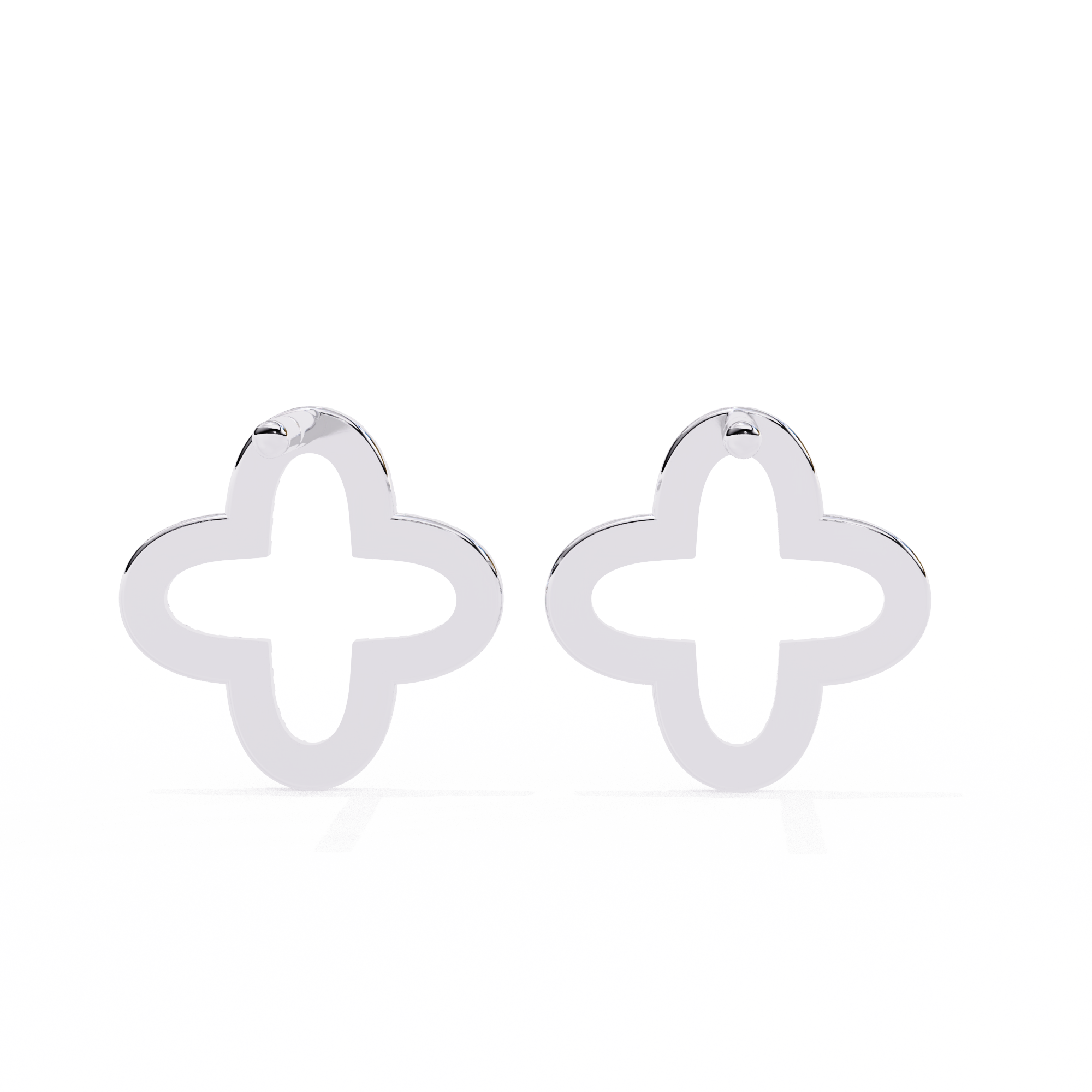 Clover 0.28 VVS-F Lab Grown Diamond Studs in 925 sterling silver | by WOKE