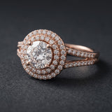 1.432 CT Round Lab Grown Diamond Ring in 9K Gold/14K Gold |WOKE