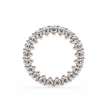 WOKE ™ Round halo VVS-F Lab Grown Moissanite Studs in 14/18k Gold