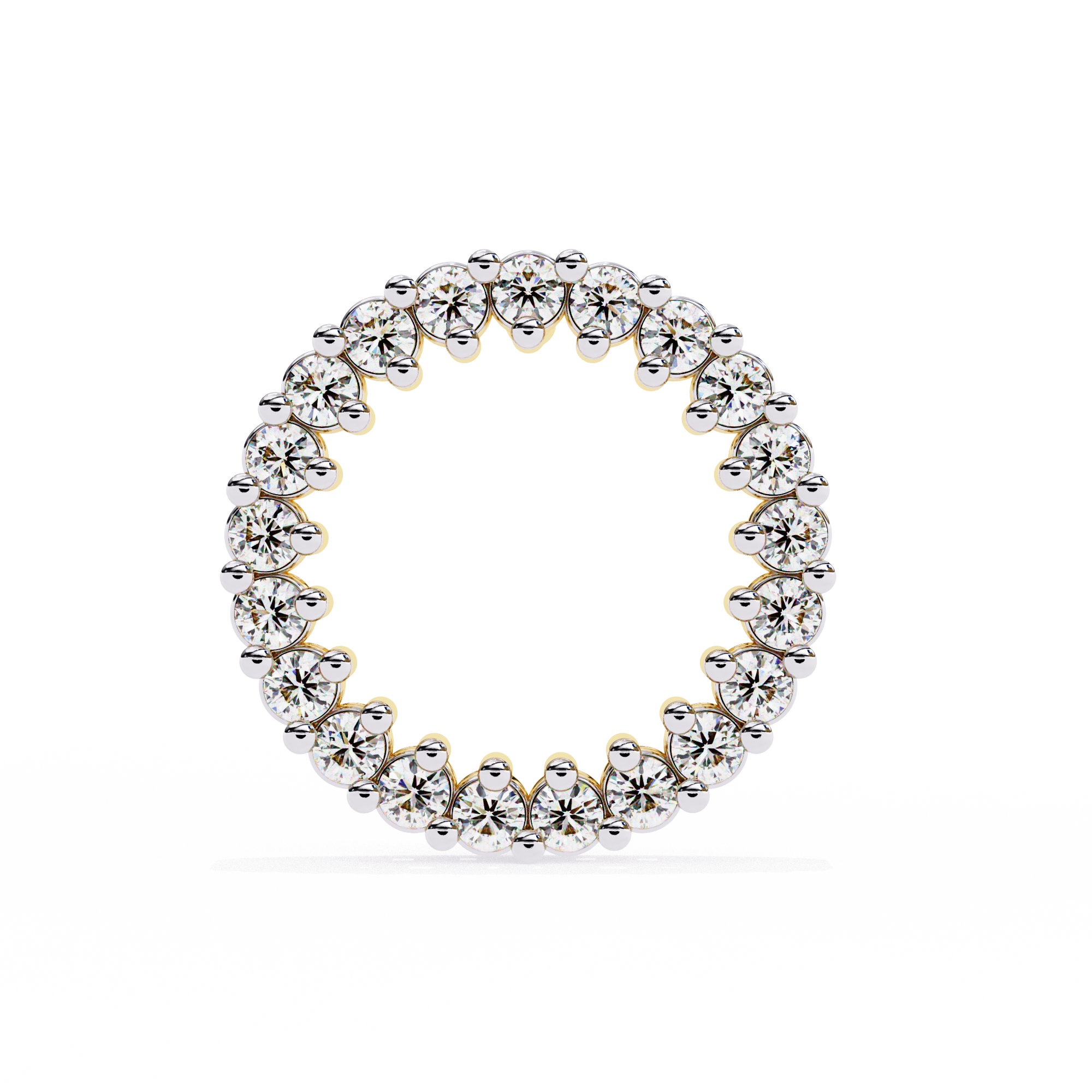 WOKE ™ Round halo VVS-F Lab Grown Diamond Studs in 14/18k Gold