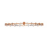 Moissanite and silver Cross over Bracelet