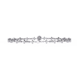 Moissanite and silver Cross over Bracelet
