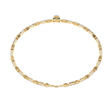Moissanite and silver Cross over Bracelet