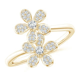 Lab-Grown Diamond Five Petal Flower Fashion Ring| WOKE