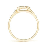 Lab-Grown Three Stone Round Diamond Twin Bypass Ring| WOKE