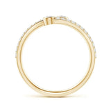 Lab-Grown Bezel-Set Double Diamond Bypass Ring| WOKE