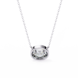 WOKE ™ VVS-F Lab Grown 1.00 Carat oval cut Diamond pendant | ( No chain )