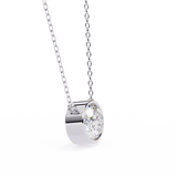 WOKE ™ VVS-F Lab Grown 1.00 Carat oval cut Diamond pendant | ( No chain )