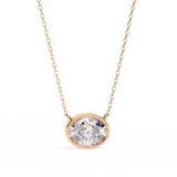 WOKE ™ VVS-F Lab Grown 1.00 Carat oval cut Diamond pendant | ( No chain )