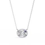 WOKE ™ VVS-F Lab Grown 1.00 Carat oval cut Diamond pendant | ( No chain )