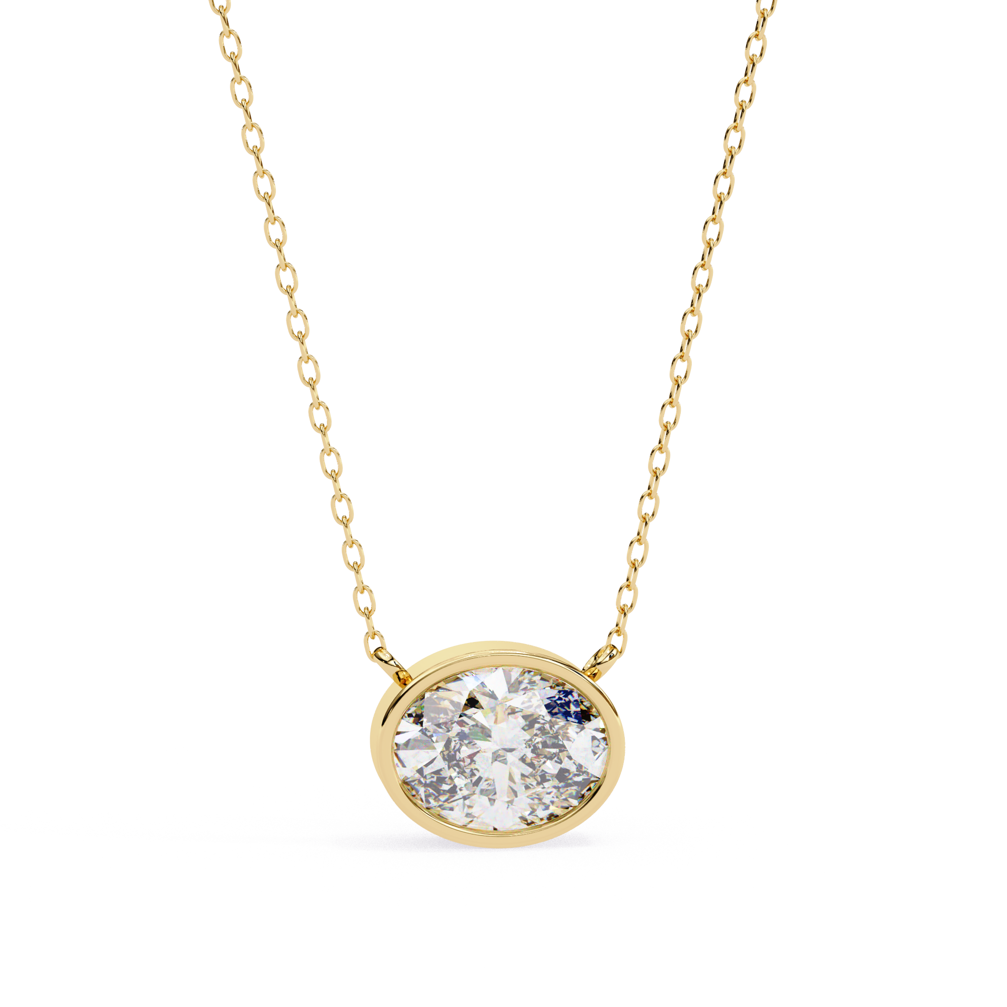 WOKE ™ VVS-F Lab Grown 1.00 Carat oval cut Diamond pendant | ( No chain )