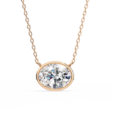 WOKE ™ VVS-F Lab Grown 1.00 Carat oval cut Diamond pendant | ( No chain )