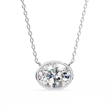 WOKE ™ VVS-F Lab Grown 1.00 Carat oval cut Diamond pendant | ( No chain )