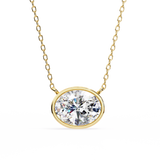 WOKE ™ VVS-F Lab Grown 1.00 Carat oval cut Diamond pendant | ( No chain )