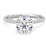 "WOKE" 3 carat round cut moissanite ring | Moissanite ring in gold and 925 sterling silver| GRA certified moissanites