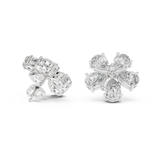 7.35 CT Round and Pear Lab Grown Diamond Studs in 9K/14K Gold |WOKE