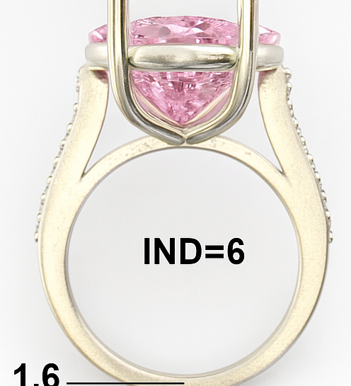 6CT Fancy Vivid Pink Heart moissanite Ring