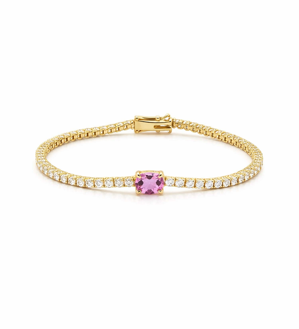 WOKE EXCL™ Lab grown Sapphire, moissanite Bracelet| WOKE