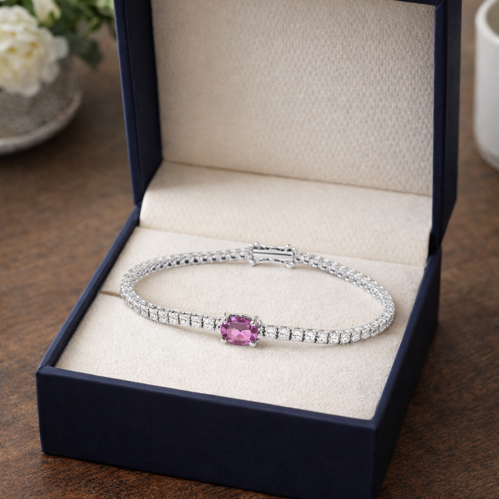 WOKE EXCL™ Lab grown Sapphire, moissanite Bracelet| WOKE