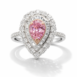 1 ct Pink Pear cut| Moissanite and 925 silver