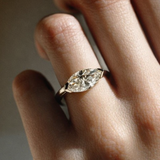 2 CT East West  Marquise Cut  set Mossonite Ring | WOKE (Copy)