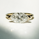 2 CT East West  Marquise Cut  set Mossonite Ring | WOKE (Copy)