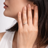 East West 0.5 CT Marquise cut moissanite ring | WOKE