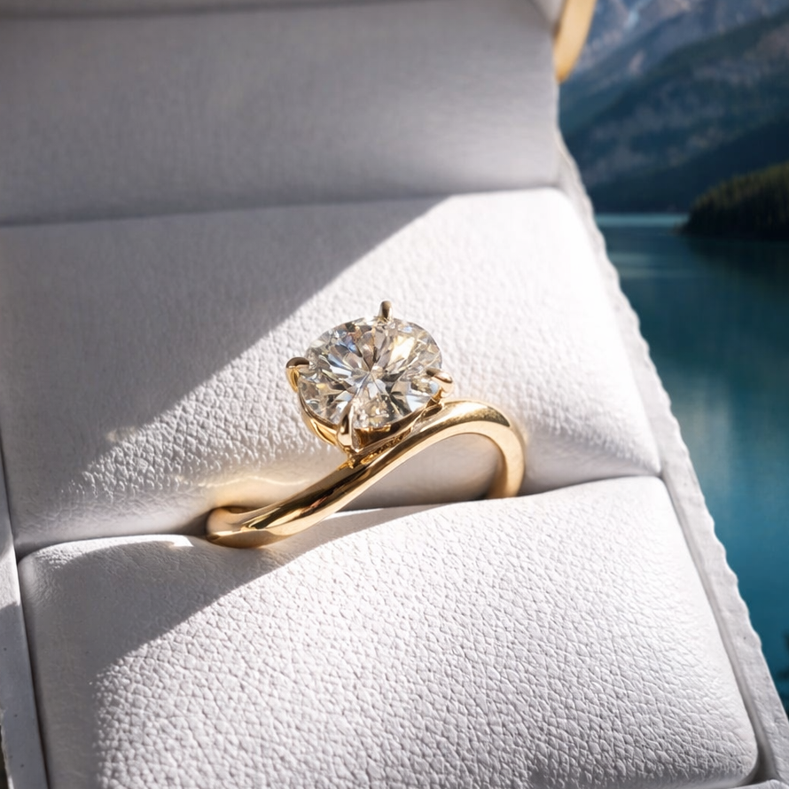 East West 1.20 CT Oval cut  moissanite ring | WOKE
