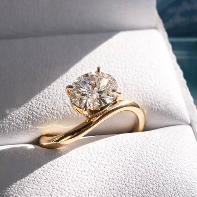East West 1.20 CT Oval cut  moissanite ring | WOKE
