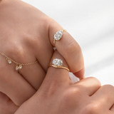 East West 1 CT Oval cut  moissanite ring | WOKE