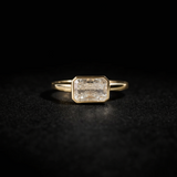 East West 1.20 CT radiant cut  moissanite ring | WOKE