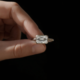 East West 1.20 CT radiant cut  moissanite ring | WOKE