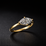 East West 0.95 CT  Marquise  cut  moissanite ring | WOKE