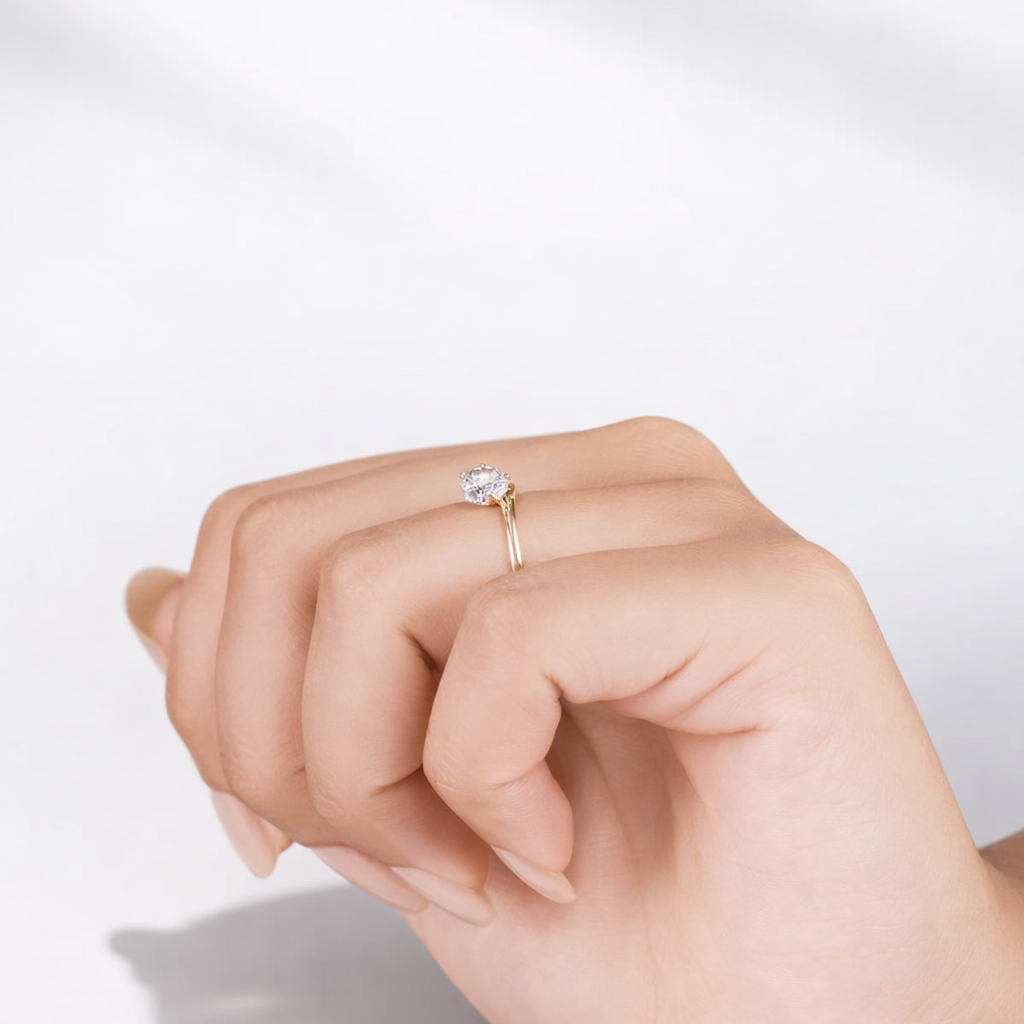 East West 0.70 CT  oval  cut  moissanite ring | WOKE