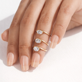 East West 0.70 CT  oval  cut  moissanite ring | WOKE