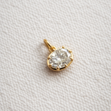 East west 2.50 CT Oval cut Bezel set moissanite pendant | WOKE