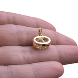 East west 2.50 CT Oval cut Bezel set moissanite pendant | WOKE