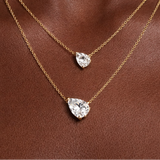 East west 1 CT Pear cut  moissanite pendant | WOKE