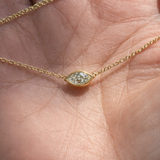 East west 1.62 CT Marquise moissanite pendant | WOKE