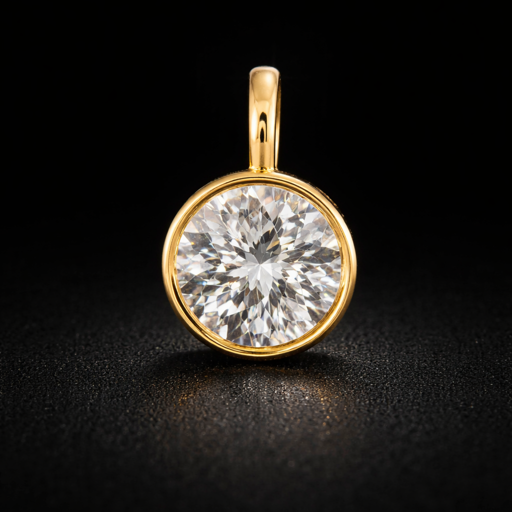 East west 2.5 CT Multi shape  moissanite pendant (Ball chain)| WOKE