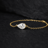 East West 1 CT Pear cut moissanite Bracelet | WOKE