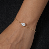 East West 1 CT Pear cut moissanite Bracelet | WOKE