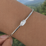 East West 1 CT Oval cut moissanite Bracelet | WOKE