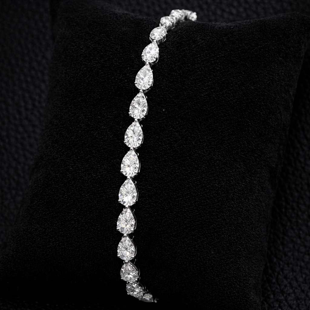 East West 11 CT Pear cut moissanite Bracelet | WOKE