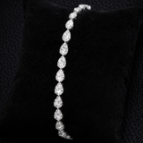 East West 11 CT Pear cut moissanite Bracelet | WOKE