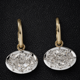 East West Oval cut bezel set earrings| WOKE