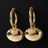 East West Oval cut bezel set earrings| WOKE