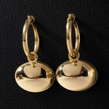 East West Oval cut bezel set earrings| WOKE