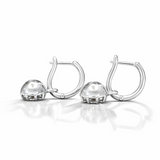 East West  Round  cut bezel set earrings| WOKE