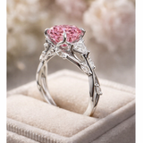 WOKE EXCLUSVE| Blossom, Pink Portugese cut 2 Carat Ring| 925 silver